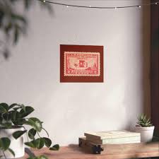 Wright Brothers Airplane Stamp Art Print: 1928 Aviation History - Etsy Israel