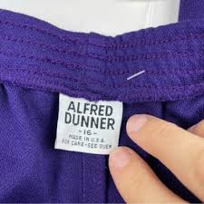 Alfred Dunner Solid Purple Pants Women Size 16 New With Tag ...