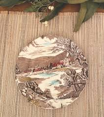 Vintage Alfred Meakin Decorative Plate Wall Hang Countryside Scene England | eBay