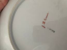 Antique French Limoges 8 Piece Set; Dogwood Floral With Gold ...