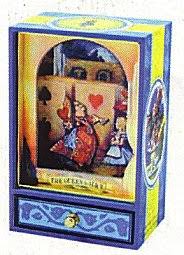 Alice in Wonderland with Queen of Hearts - Animated large Musical Shadow Box