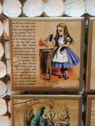 COASTERS! Alice in Wonderland Coasters With Gold Trim - Etsy