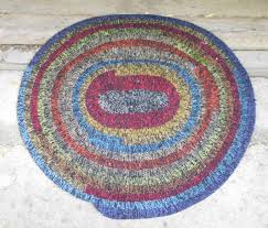 ANTIQUE COLORFUL SHAKER KNITTED OVAL RUG | eBay