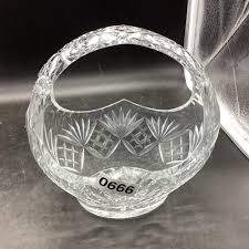 Sold at Auction: LEAD CRYSTAL BASKET