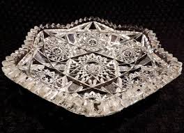 Antique Brilliant Period Wheel Cut Clear Six-sided Cut Glass ...