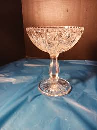 Vintage Crystal Glass Pedestal . 7 1/2 H | eBay