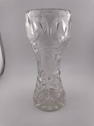 Antique Cut Glass Corset Vase 8” | eBay