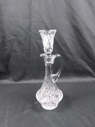 Vintage Crystal Cruet Oil Vinegar Decanter Cut Glass With Stopper 9.75"H | eBay