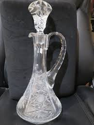 Important Estate 19TH Century Dorflinger Crystal Etched Glass Decanter Bottle For Sale at 1stDibs