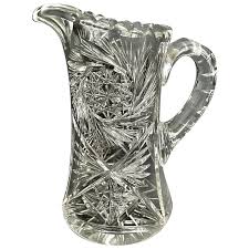 Antique American Brilliant Glass Pitcher. For Sale at Ruby Lane
