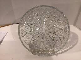 Vintage 11” Round Clear Glass Serving Platter | eBay