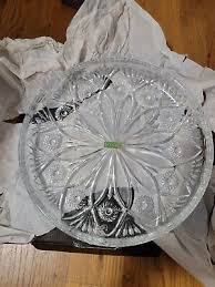 Irena Collection R 24/Lead Crystal Hobstar Cake Plate 11.5 ...