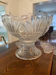 Early 20th Century Heisey Prince of Wales Plume Punch Bowl ...