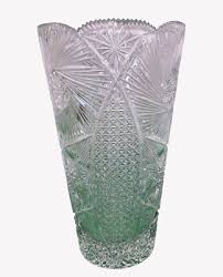 Antique American Brilliant Large Flower Vase, 12" ABP Pinwheel Cut Glass Vase, | eBay