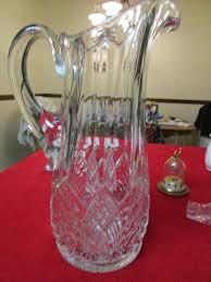 BEAUTIFUL ORNATE CUT GLASS CRYSTAL VASE JUG PITCHER JAR DINNER LUNCH OFFICE | eBay