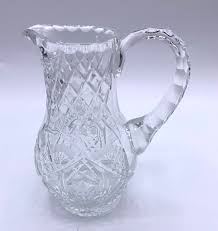Etched Crystal 5 INCH MINI pitcher with beautiful Star And Diamond Pattern | eBay