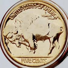 US 1913 ~ 1938 Indian Head Buffalo Nickel 5 Cent 24k Gold ...