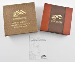 2008 American Buffalo Gold Uncirculated 4 Coin Set Box & COA ...