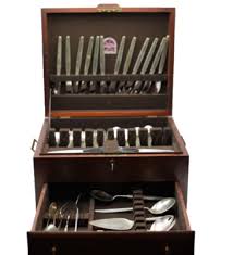 Georg Jensen Denmark Cypress Pattern 96 Piece Flatware Set ...