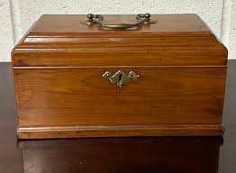 Beautiful 19th Century Mahogany Tea Caddy With Brass Swan ...