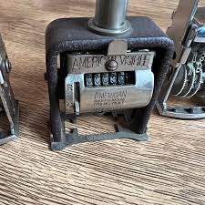 Vintage Hand Stamps Numbering Machine Lot American Visible 2 ...