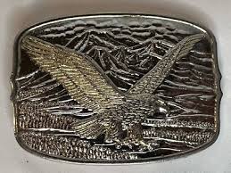 200th Anniversary American Eagle Belt Buckle Silver & Gold ...