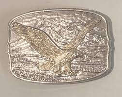 Vintage Metal Belt Buckle, American Eagle, Heavy Duty ...