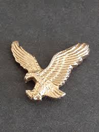 BEAUTIFUL GOLD TONE FLYING AMERICAN EAGLE OPEN WINGS BIRD ...