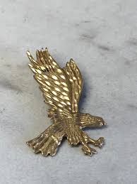 14kt Yellow Gold Unisex Large American Eagle Charm/pendant ...