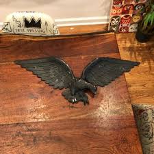 Mid Century 1950's Thick Aluminum 22.75" American Bald Eagle House Outdoor Wall Hanging - 13.5" - Vintage Colonial Early American Home Decor - Etsy