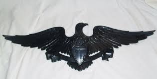 Vintage 27" Cast Iron American Eagle Wall Plaque | #1894286757