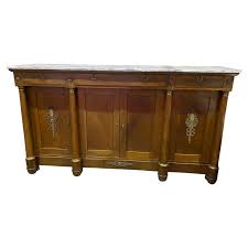 19th century French Empire Marble Top Enfilade For Sale at 1stDibs