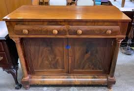 Sold at Auction: Empire Style Cherry Wood Sideboard.