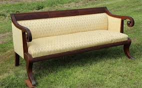 Paw Foot Duncan Phyfe Sofa With Rolled Arms & Cornocpia