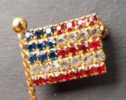 Vintage American Flag Pin Red, White and Blue GREAT MOTHER'S Day Gift - Etsy