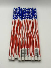 Lot 10 Pencils Patriotic US Flag Vintage Look American #2 ...