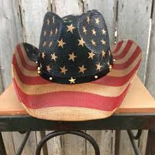 Red White and Blue Stars and Stripes Vintage Look Cowboy ...
