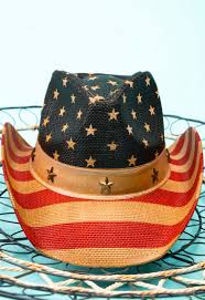 Star Spangled Straw Western Patriotic Cowgirl Hat – Bella ...