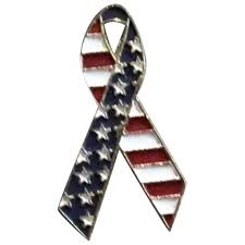 Silver Tone Red White & Blue Enameled Lapel Pin. For Sale at Ruby Lane