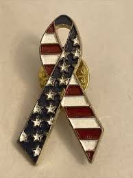 -Stars & Stripes Red White Blue Awareness Ribbon Vintage Tie Tack Lapel Pin flag | eBay