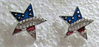 Patriotic Star Custom Hypoallergenic Wire or Studs Earrings U-Pick Style | eBay