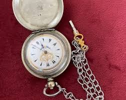 Silver Pocket Watch, Antique Winding Pocket Watch, Highly ...
