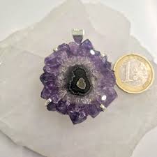 Amethyst Stalactite Flower Pendant: Sterling Silver Artisan ...