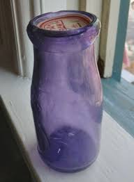 Vintage Amethyst Half Pint Purple Glass Embossed Milk Cream Bottle | eBay Australia