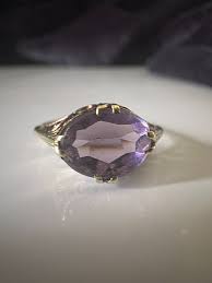 Antique Edwardian Amethyst 14 Kt Gold Ring!! Unique!! | eBay