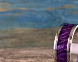 Buy Purple Wood Ring - Mens Wedding Band- Male Engagement Ring - Custom Made Ring Online in India - Etsy