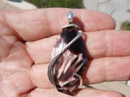 NICE Purple Victoria Stone Silver Wrapped Pendant - Etsy