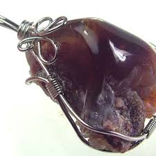 FIRE AGATE WIRE WRAPPED 55.40 CTS [GT420 ]