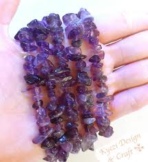 Amethyst Premium Natural Crystal Gemstone Chip Stretchy ...