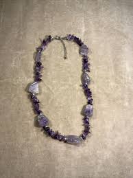 Amethyst Natural Stone Necklace | eBay